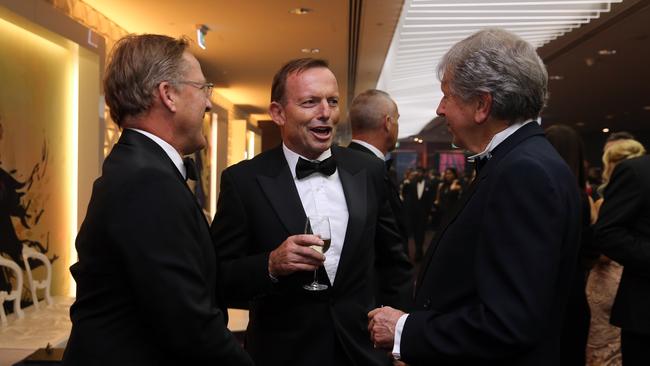 Tony Abbott holds court at the Sydney Institute dinner. Picture: Jane Dempster.