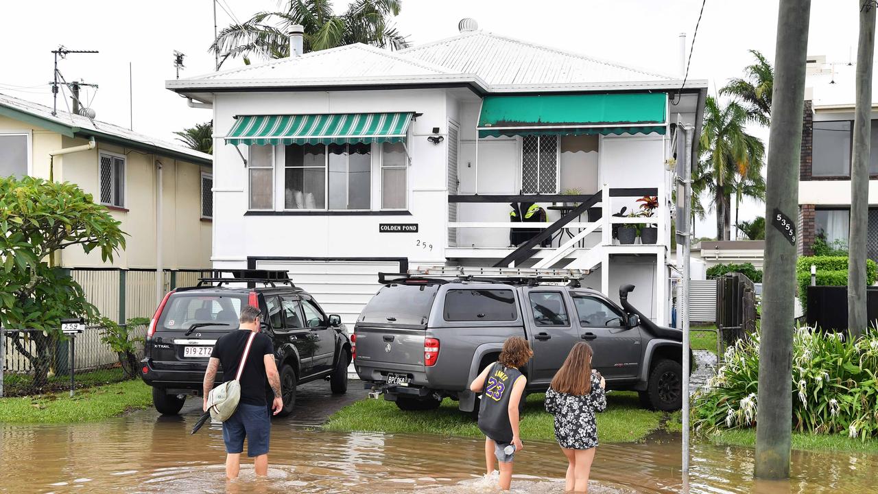 Bradman Ave remains closed as residents prepare for more rain and heavy flooding to hit the Sunshine Coast. Picture: Patrick Woods.