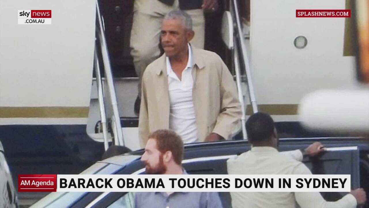 Barack Obama arrives in Sydney ahead of scheduled speaking tour