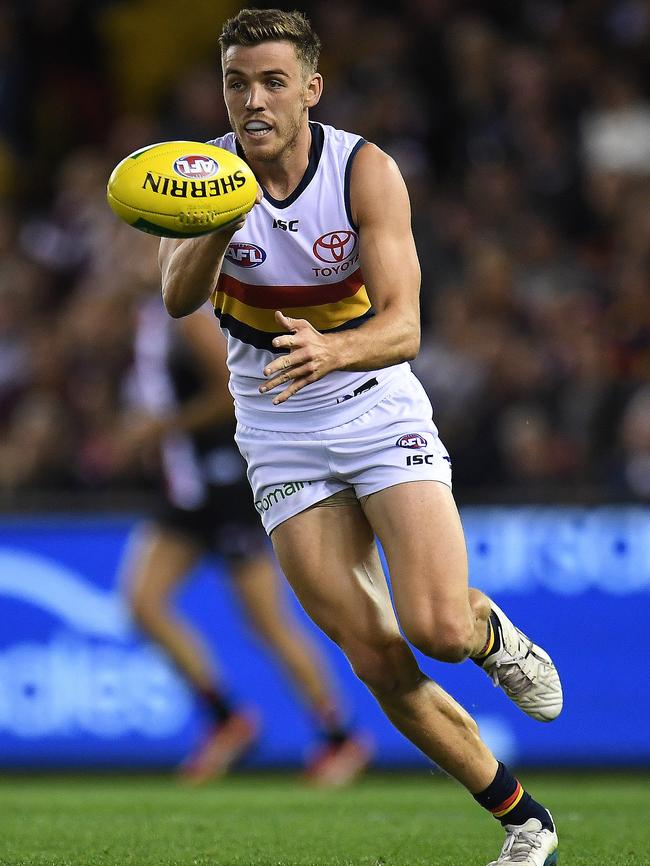 Paul Seedsman of the Crows in action against the Saints. Picture: AAP Image/Julian Smith