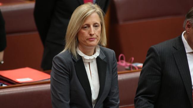 Job ID PD841237. The Senate chamber proceedings on Monday 4th September 2017. Senator Katy Gallagher in the Senate.  Picture Gary Ramage