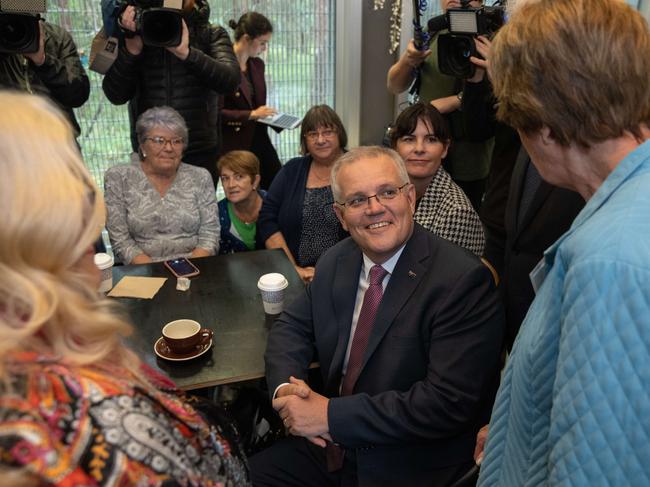 Prime Minister Scott Morrison committed $137,000 to the Umina Beach CWA during a visit to the coast on May 11. Picture: Jason Edwards