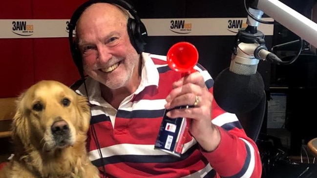 Rex Hunt, pictured with his golden retriever, Jack, has announced he’s retiring from radio.