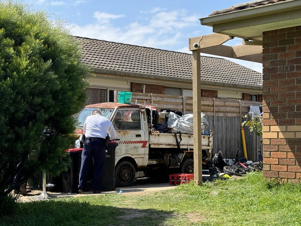 Police remained on the scene into the afternoon. Picture: Regan Hodge