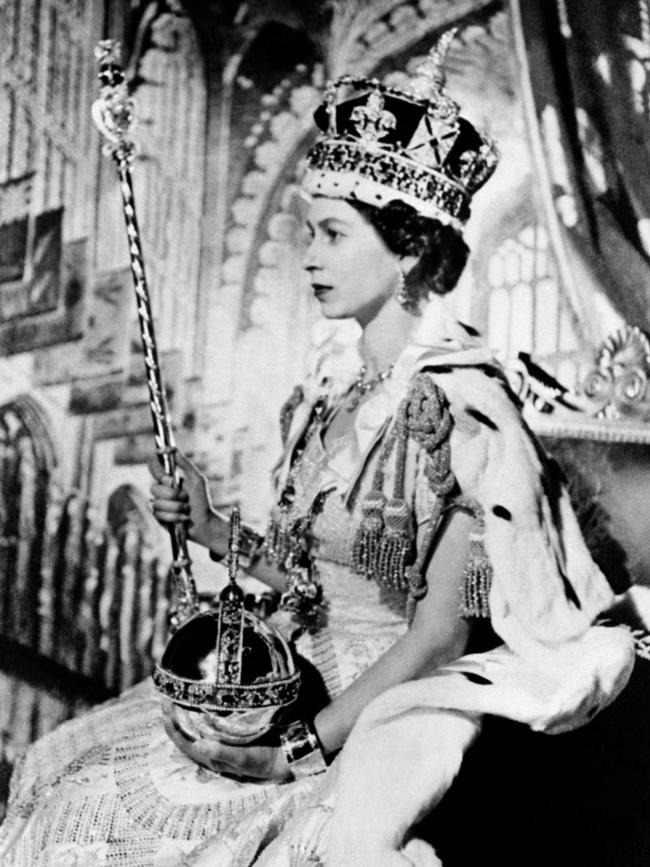 Queen Elizabeth II poses on her Coronation Day, in London. Picture: AFP