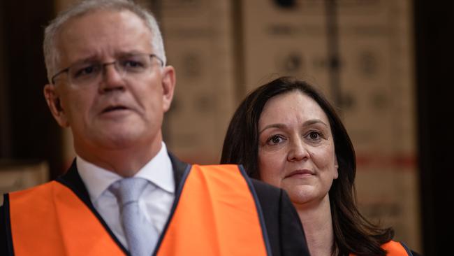 Prime Minister Scott Morrison said Anthony Albanese needed to apologise for ‘not having an economic plan’. Picture: Jason Edwards