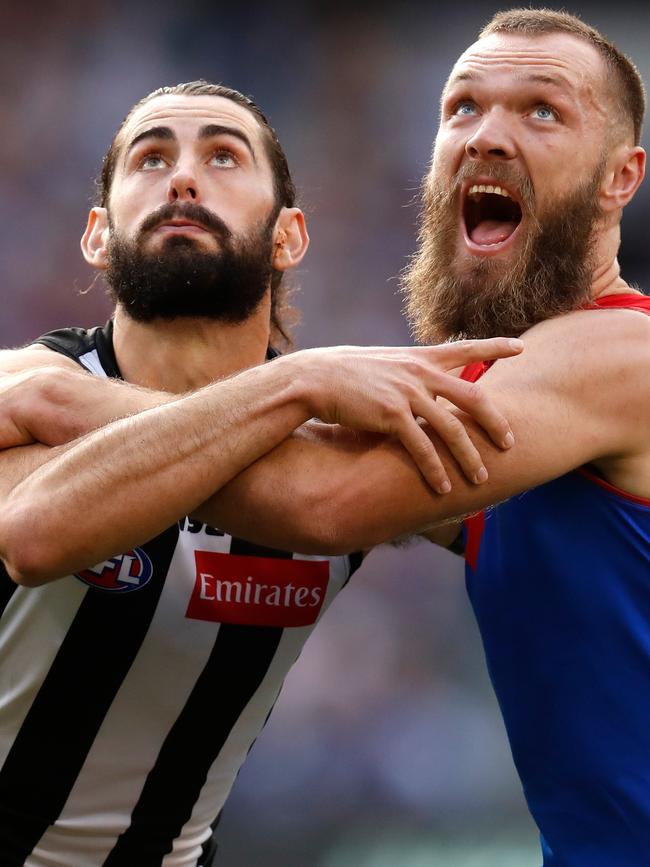 Brodie Grundy and Max Gawn were the top ruckmen in last year’s Brownlow Medal.