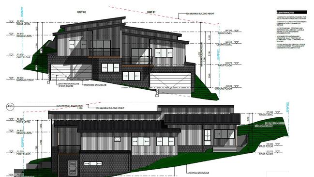 Dual occupancy plans by ELK Designs for 14 Cook Avenue.