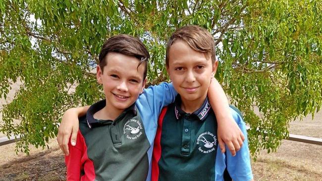 LEADING THE WAY: Boynewood State School's 2019 captains Luke Moloney and Kainen Beezley.