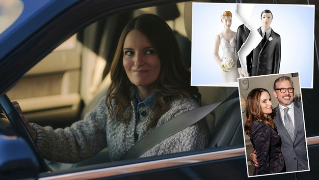 Tina Fey (main picture) and (inset with co-star Steve Carrell) showcases the fallout of divorce in friends groups in The Four Sreasons. Pictures: Supplied