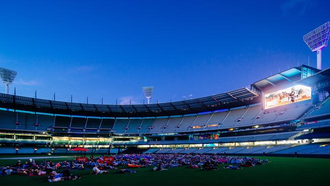 In summer, the MCG becomes a giant open air, outdoor cinema, showing films during Cinema at the 'G.