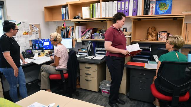 Environmental Health and Public Health hospital officers and nurses at the Mackay Base Hospital. Picture: Tony Martin