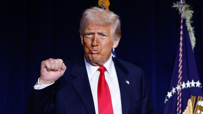 President Donald Trump arrives to speak during the National Prayer Breakfast at the Washington Hilton on February 6. Picture: AFP