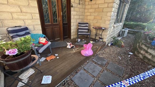 The front porch where the 19-year-old man was treated by members of the household and paramedics. Picture: Supplied