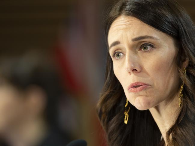 Prime Minister Jacinda Ardern speaks at a press conference in Wellington, New Zealand. Picture: Getty Images