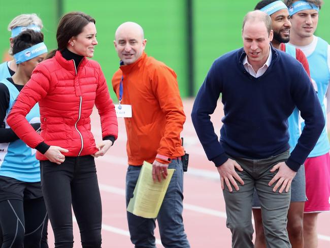 Prince William complains about his hamstring pre race. Picture: Jackson/Getty Images