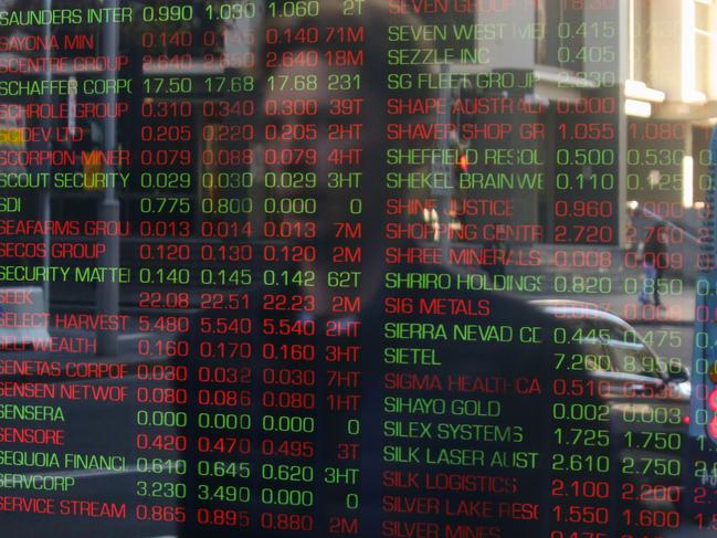 SYDNEY, AUSTRALIA - NEWSWIRE PHOTOS June 13 2022: A general view of the digital boards at the ASX in Sydney as Australia braces for a week of economic carnage. Picture NCA Newswire/ Gaye Gerard.