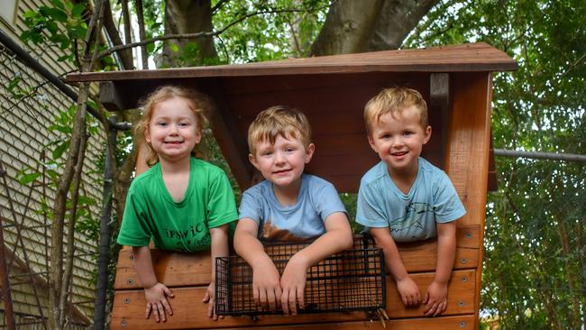 Future leaders playing at Milford Street Kindy on Thursday, October 22, 2021. Picture: Peta McEachern