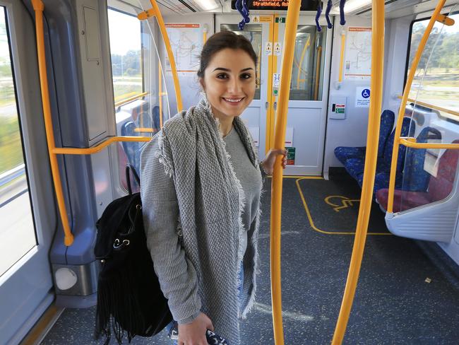 Commuters such as Ms Mantoufeh from West Hoxton could travel more quickly with the new links. Picture: Toby Zerna