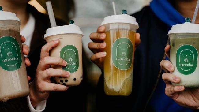 Some Bubble Teas from Narocha. Picture: Supplied