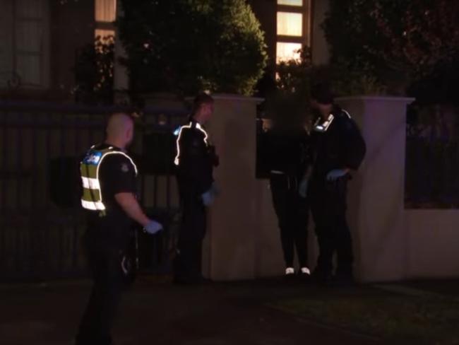 Police arrest several youth ofenders after a home invasion in Kew. Picture: 7NEWS