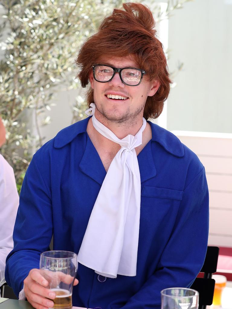 Lachie Neale as Austin Powers at the Brisbane Lions' Mad Monday celebrations at The Boundary, West End. Picture: Liam Kidston