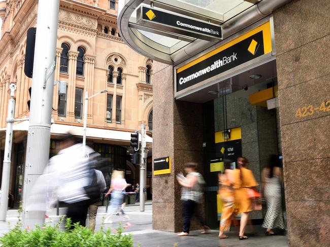 SYDNEY, AUSTRALIA - NewsWire Photos FEBRUARY, 12, 2021: General view of a Commonwealth Bank of Australia (CBA) branch in Sydney. Picture: NCA NewsWire/Bianca De Marchi