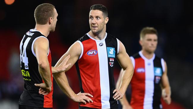 James Frawley was mostly solid in his Saints debut. Picture: Quinn Rooney/Getty Images