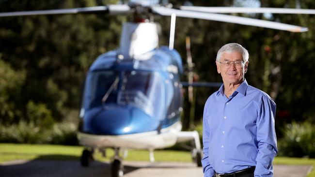 Dick Smith, at his Terrey Hills home. Picture: Troy Snook.