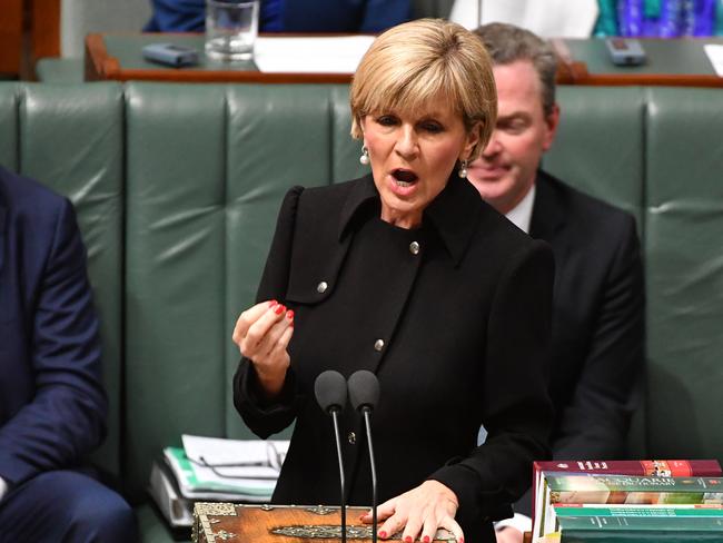 Foreign Affairs Minister Julie Bishop says the letter makes North Korea look ‘desperate’. Picture: AAP Image/Mick Tsikas