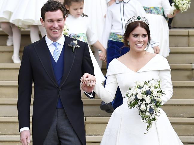 Princess Eugenie of York and her husband Jack Brooksbank.  Picture:  Getty