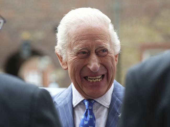 The King was all smiles at the service celebrating the Queen’s Chapel. Picture: AP