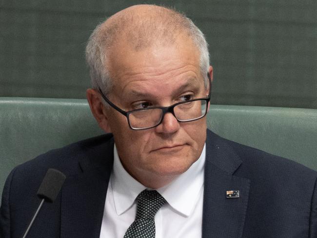 CANBERRA, AUSTRALIA - NewsWire Photos MARCH 29, 2023: Former PM Scott Morrison during Question Time in the House of Representatives in Parliament House Canberra.Picture: NCA NewsWire / Gary Ramage