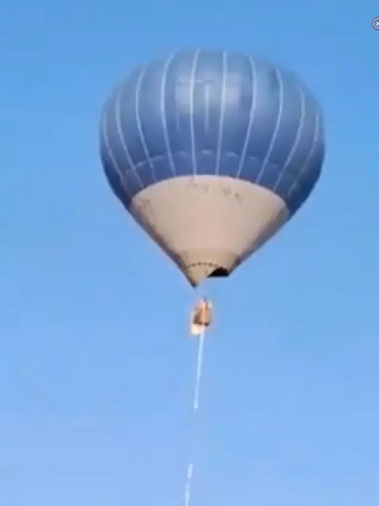 The horrific accident shocked bystanders, who watched from the ground.