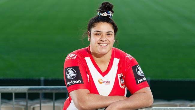 Dragons recruit Eva Karpani, 22 at Jubilee Oval. Picture: Monique Harmer