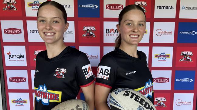 (L-R) Sienna and Elli Young, Illawarra Steelers, under-17s Lisa Fiaola Cup, NSWRL Junior Reps, February 12, 2025. Picture: Illawarra Steelers