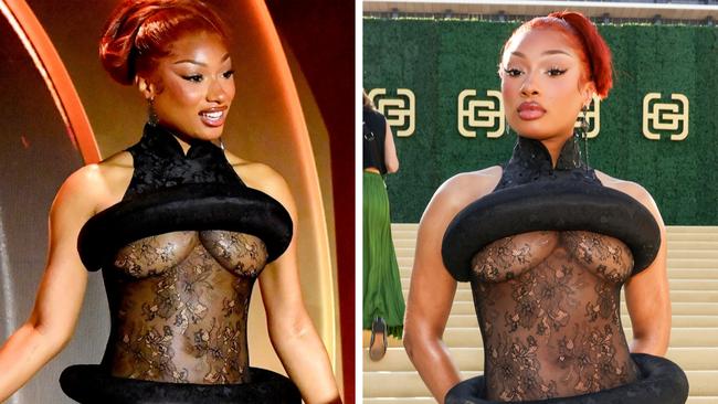 Star’s see-through underboob red carpet look