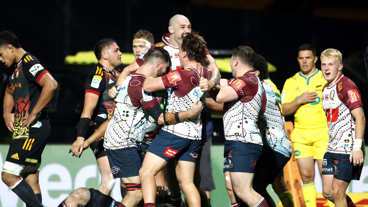 The first upset on Kiwi soil for a decade by the Queensland Reds arrived on Friday night.