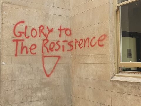 Pro-Palestine activists occupied University of Melbourne’s Arts building and terrorised Jewish staff. Picture: Supplied.