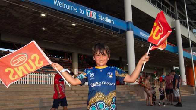 Emmett Dulton at the 2024 AFL match between Gold Coast Suns and North Melbourne at TIO Stadium. Picture: Pema Tamang Pakhrin