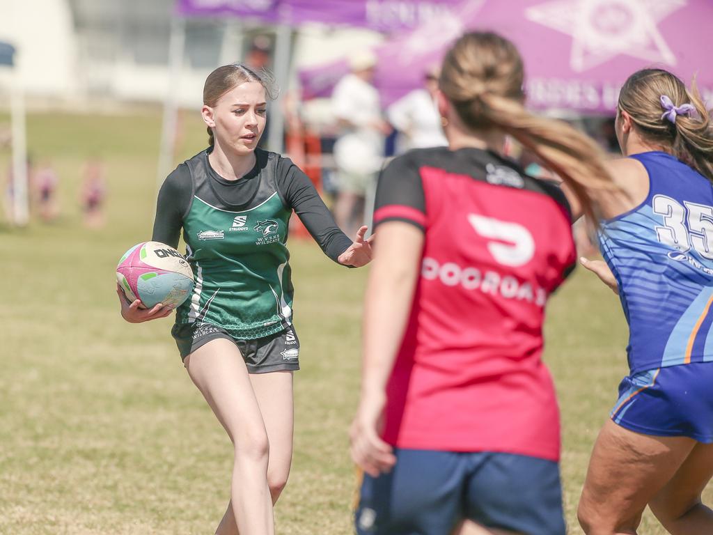 Windaroo Valley V St Margaret Marysat the 2024 Gold Coast Titans All Schools Touch Football Picture: Glenn Campbell