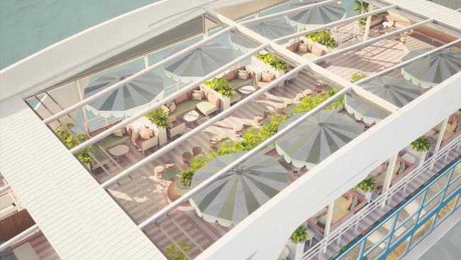 The Oasis open, airy deck will also have a retractable awning. Photo: Supplied.