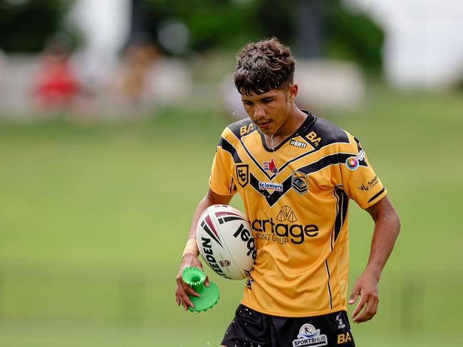 Sunshine Coast Falcons Cyril Connell Cup player Tyler Conquest in action. Picture: QRL.