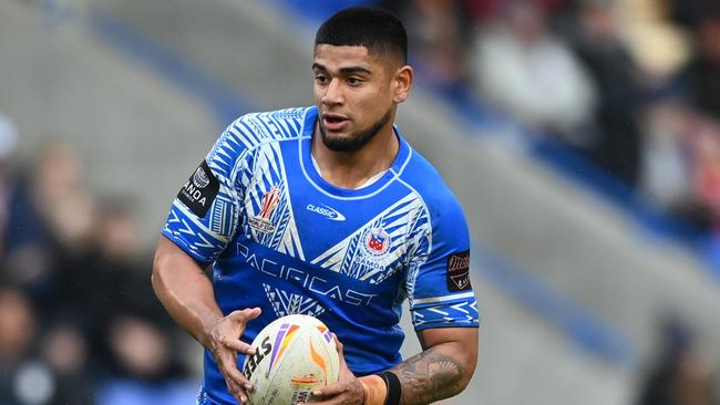 Samoa prop Oregon Kaufusi has joined the Sharks from Parramatta. (Photo by Gareth Copley/Getty Images)