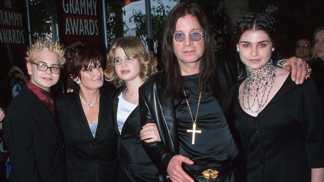 Aimee (at right) in a rare outing with her famous family at the 2000 Grammy Awards. Picture: KMazur/WireImage