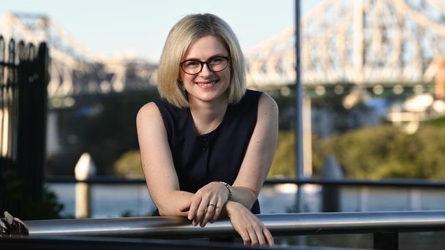 Queensland LNP Senator Amanda Stoker outside her Brisbane office. Picture: Lyndon Mechielsen/The Australian