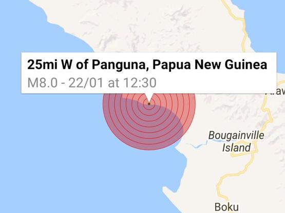 Massive earthquake hits off PNG