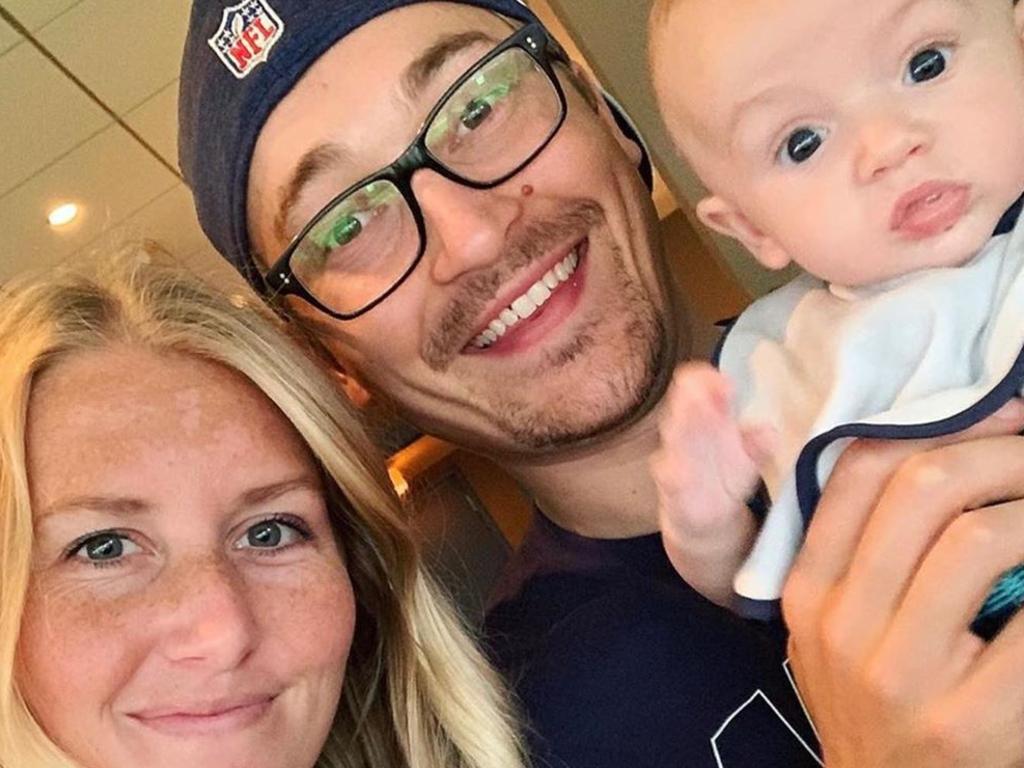 Australian NBA star Ryan Broekhoff with his wife Katie and son Jackson. Broekhoff could return to the NBL with South East Melbourne if he fails to pick up another NBA contract. Picture: Instagram https://www.instagram.com/rbroekhoff45/