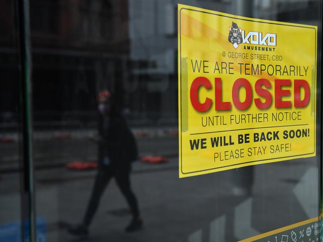 SYDNEY, AUSTRALIA - NewsWire Photos JULY, 15, 2021: Streets, hospitality and retail areas of the CBD are all but empty during the third week of this COVID-19 lockdown. Picture: NCA NewsWire/Joel Carrett