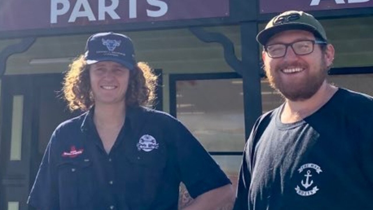 Kilkivan Small Engines Owner Operator Jackson Panetta (left) and Parts/Service Manager Jesse Drysdale (right). Photo: Elizabeth Neil